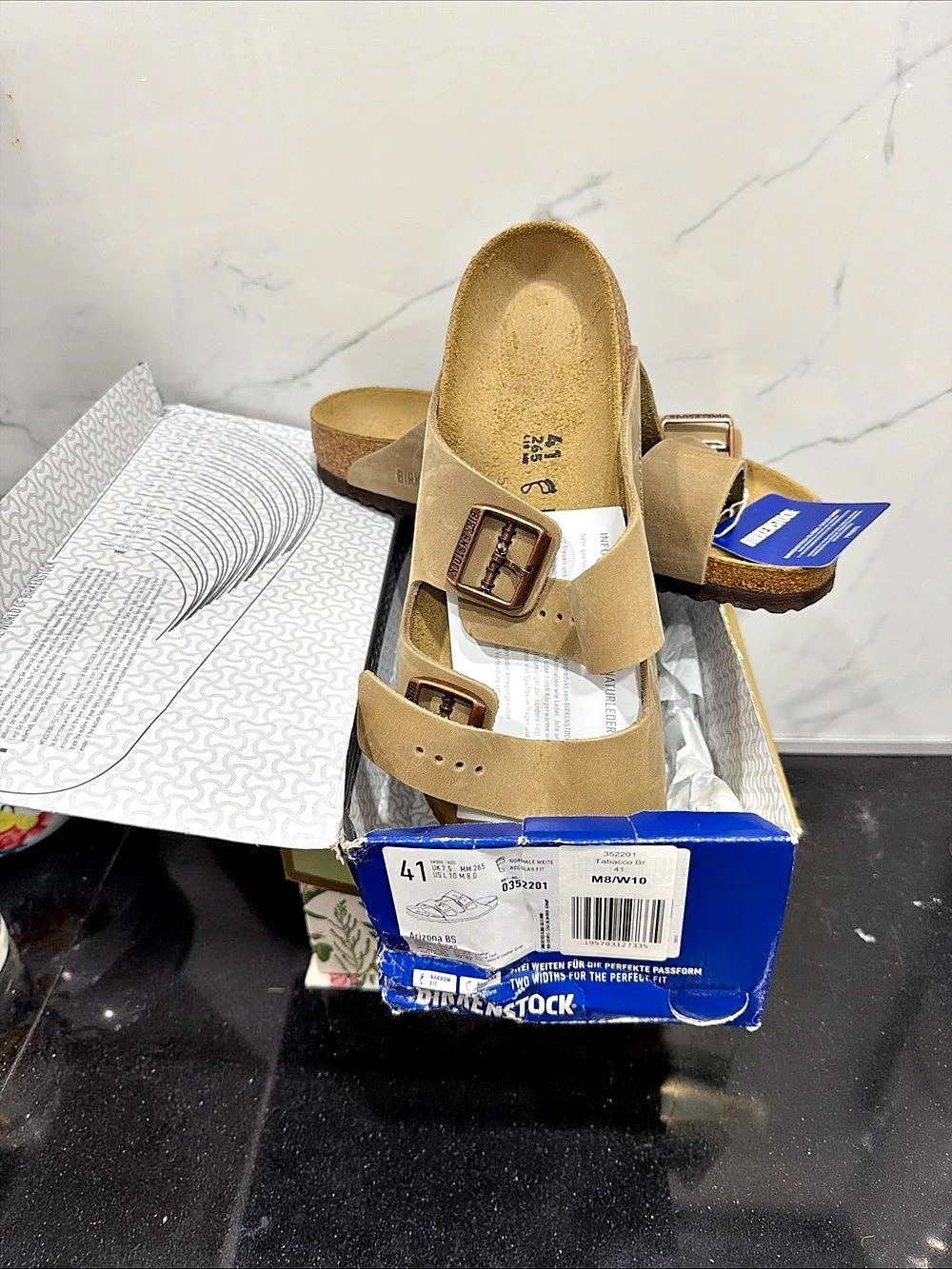 Birkenstock Arizona BS Arizona Sandals in Tan US 41 New with box M8/W10